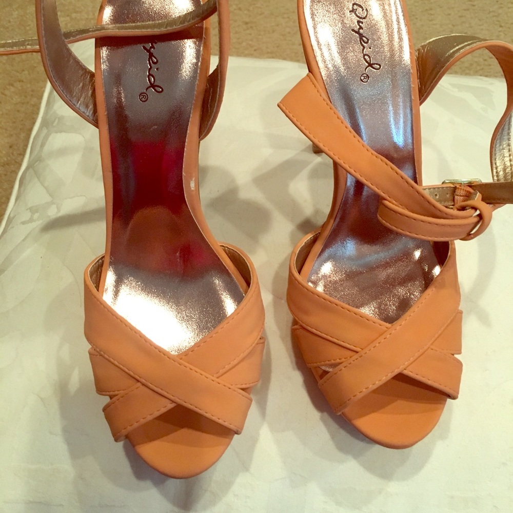 Coral straps heels